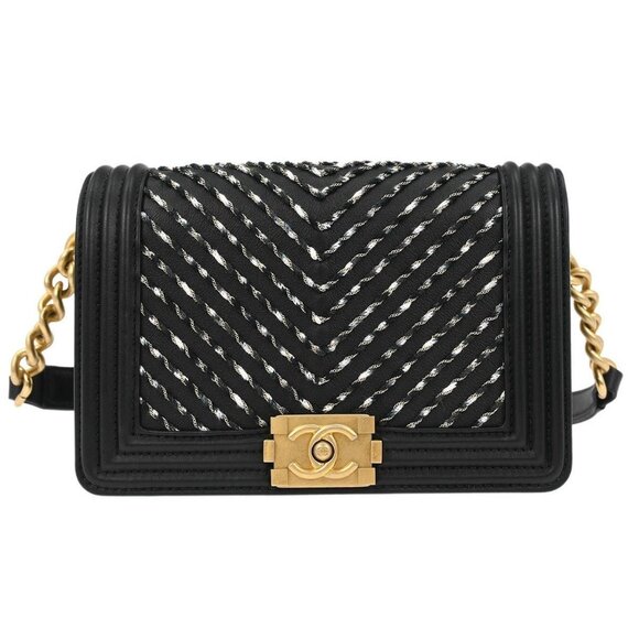 Boy Chanel Black Calfskin Chain Bam Bag 196341 - Picture 1 of 9